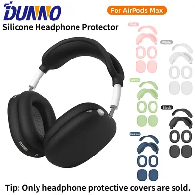 4-in-1 AirPods Max Hülle Silikon + TPU Clear Cover Case Stoßfestes Ohrpolster Ohrmuscheln Stirnband Cover Ohrpolster Muff Protector Image