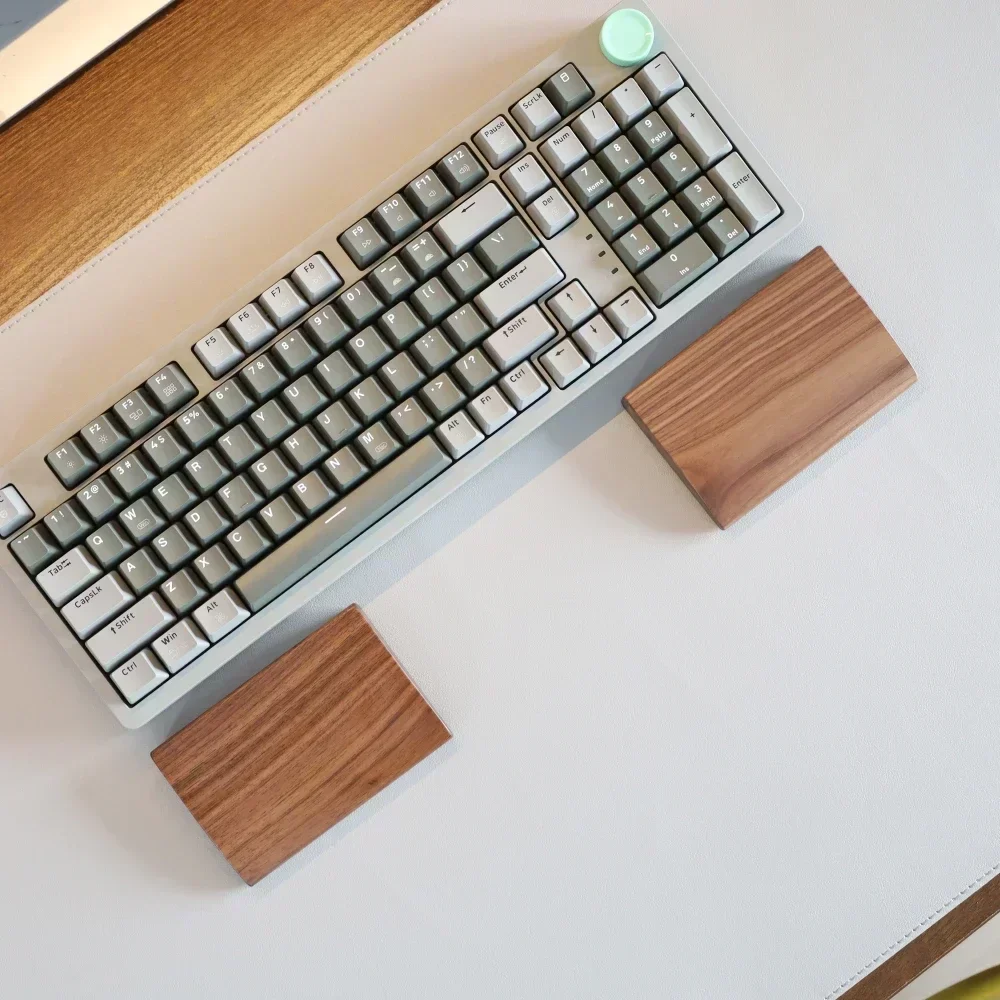 Walnussholz Palm Rest Benutzerdefinierte Massivholz Palm Stress Mechanische Tastatur Holz Handgelenk Rest Split Tastatur Büro Spiel Zubehör Image
