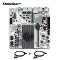 Scheda madre StoneStorm NAS Mini-ITX a 8 alloggiamenti con ventola, NIC AQC113C da 10 GB, doppia LAN da 2,5 GB, DDR5, doppio M.2 NVMe 2280, PCI-Ex4, doppio 4K