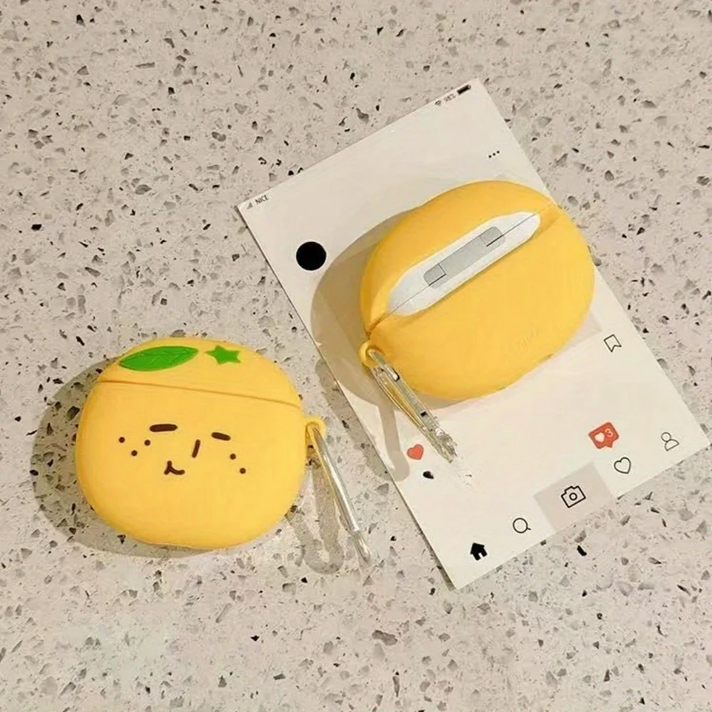 [Kf] Niedliche gelbe Zitrone passend für Apple AirPods 1/2 Schutzhülle AirPods 4. Generation Kopfhörerhülle Image