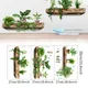 3 pz/set adesivi murali creativi piante in vaso decalcomanie autoadesive rimovibili murali fai da te arte della parete accessori per la decorazione della casa