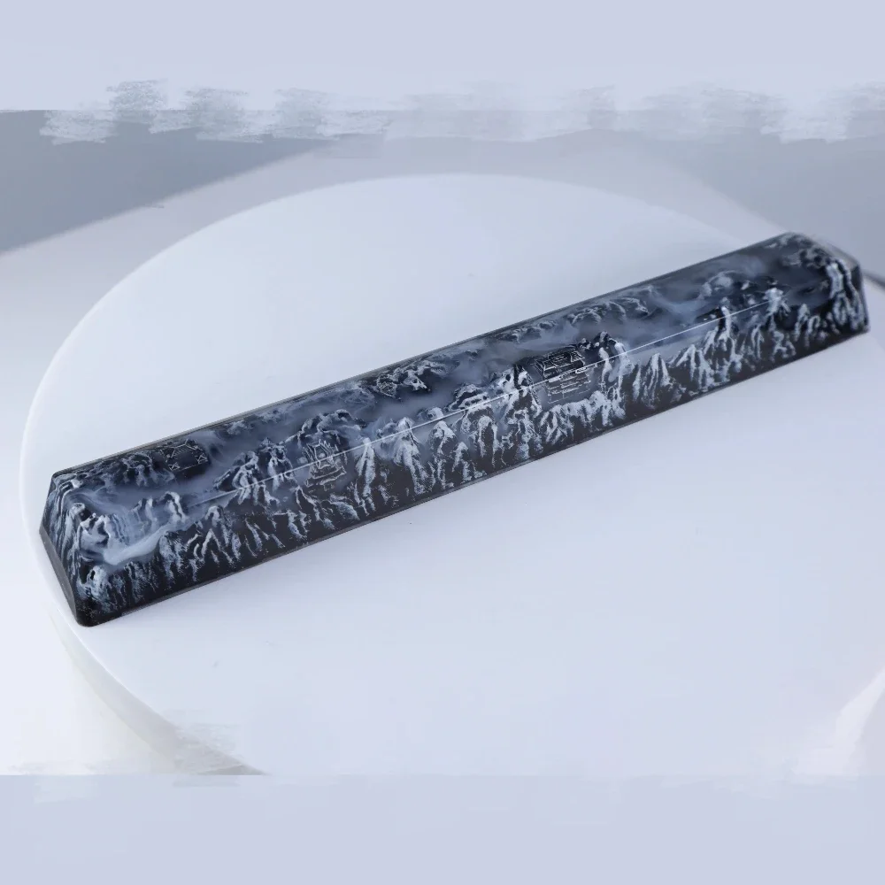 Snow Mountain Tastenkappen Custom Spaceba 6,25U OEM/SA Profil Tastenkappen Resin Shift Enter 2,25u Tastenkappen Mechanisches Tastaturzubehör Image