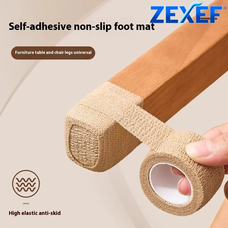 ZEXEF Anti-Lärm-Stuhlbein für Möbel, Fußpolster, Bodenschutz, Silikon, Hartholz, Schreibtisch, rutschfest, geräuschreduzierendes Band, Höhe, Tisch Image