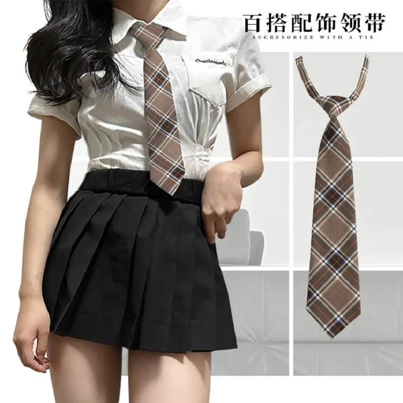 Mädchen- und Damen-Krawatte, JK-Zubehör, gestreift, faule Krawatte, akademische Atmosphäre, vielseitige Krawatte, Hochzeit, Party, Geburtstag, Geschenk für Mädchen Image