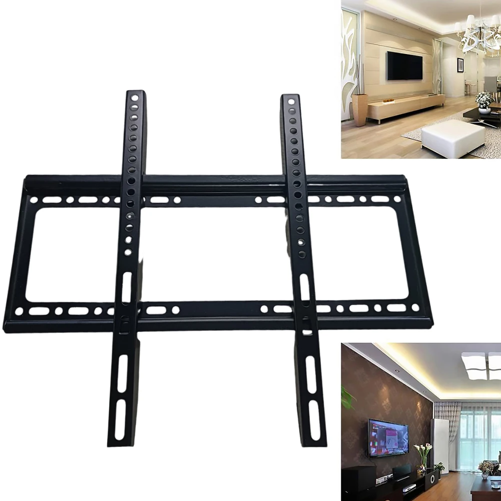 26-Zoll-Fernsehmontagehalterung, universelle flache TV-Wandhalterung mit niedrigem Profil, verstellbares TV-Rack mit Wasserwaage für LCD-LED-Monitore
