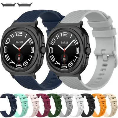 Sport-Silikonarmband für Samsung Galaxy Watch 8–7 Ultra 47 mm Smartwatch-Armband für Samsung Galaxy Watch 8 Ultra 2025, 47 mm Armband