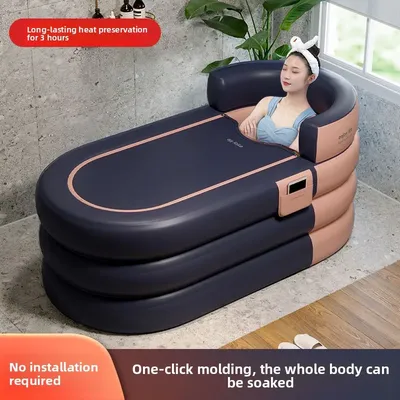 Inflatable Foldable Bathtub for Adults & Kids - Portable Spa Bath Tub, Large Soaking Pool for Full Body Relaxation at Home
