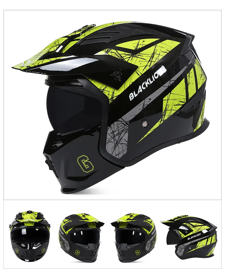 Hochwertiger kombinierter Helm Beruf Off-Road-Integralhelm AM DH Downhill Racing Casque ECE-zugelassener Motocross Casco Moto Image