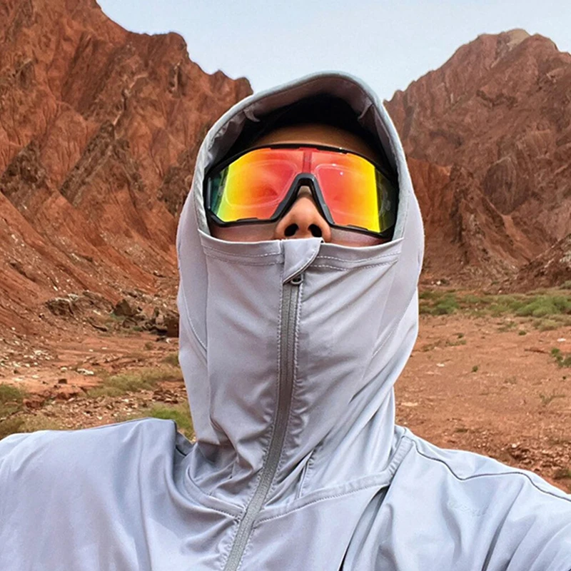 Modische bunte einteilige Sport-Sonnenbrille für Männer und Frauen, Wanderbrille, Outdoor, Skifahren, Radfahren, winddichte Brille 9321 Image