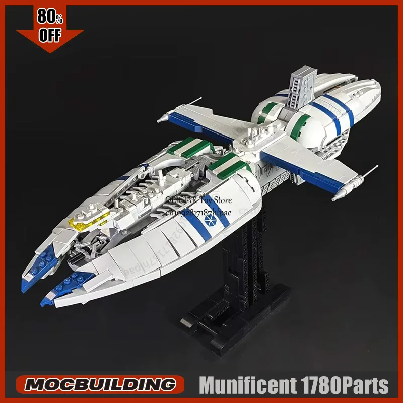 Raum Plan Moc Munificent-klasse Stern Fregatte Bausteine Starfighter DIY Montage Ziegel Kreative Sammlung Spielzeug Modell Geschenk Image