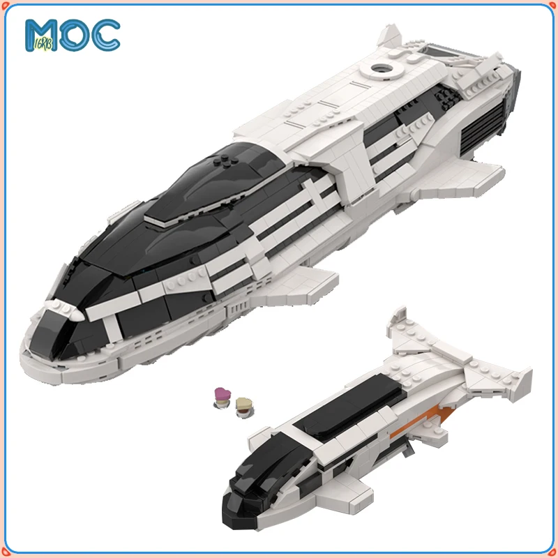 Space Shuttle Modell Gefährliche Orca Raumschiff Ziegel MOC Gebäude Block DIY Montage Ziegel Sammlung Display Spielzeug Weihnachten Geschenke Image