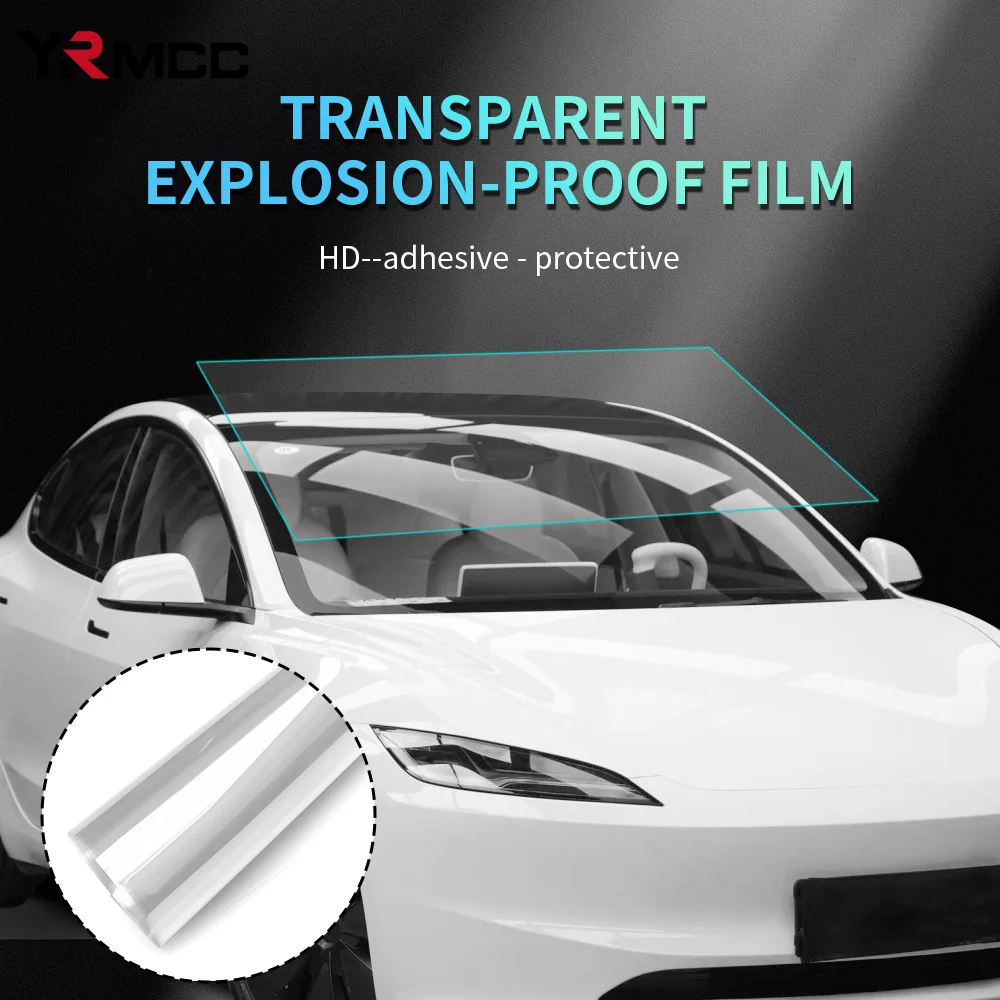 Transparente Fensterschutzfolie, hochauflösende Anti-Explosion, Autoaufkleber, Vinylfolie, wasserfester Kleber für Autozubehör Image