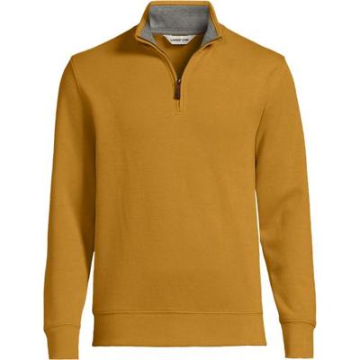 Brushed Rib Half Zip Jumper, Men, size: 50-52, regular, Yellow, Cotton, by Lands' End