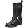Bikerboots STEVE MADDEN "STEVE MADDEN Stiefel Lederimitat", Damen, Gr. 37, schwarz, Lederimitat, casual, Schuhe