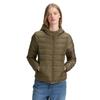 Steppjacke TOM TAILOR DENIM, Damen, Gr. L (40), grün (grape leaf), Steppware, Obermaterial: 100% Polyester. Futter: 100% Polyester, casual, regular fit taillenbedeckt, ohne Ausschnitt, Langarm, Jacken, mit Kapuze