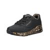 Sneaker SKECHERS "Skechers Sneaker Lederimitat", Damen, Gr. 36, gold (schwarz, gold), Lederimitat, casual, Schuhe