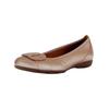 Ballerina GABOR "Gabor Ballerinas Leder", Damen, Gr. 40, gold, Leder, casual, Schuhe