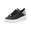 Plateausneaker RIEKER "Rieker Sneaker Glattleder", Damen, Gr. 38, schwarz (schwarz, weiß), Glattleder, casual, Schuhe