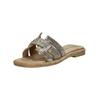 Pantolette ALMA EN PENA "ALMA EN PENA Pantoletten Textil", Damen, Gr. 38, beige (sand), Textil, casual, Schuhe