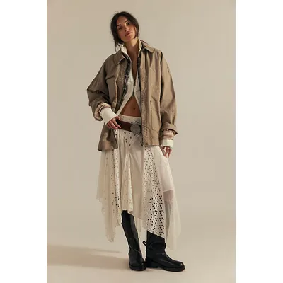 We The Free Easy That Canvas Jacket at Free People in Dutch Cocoa, Size: XS