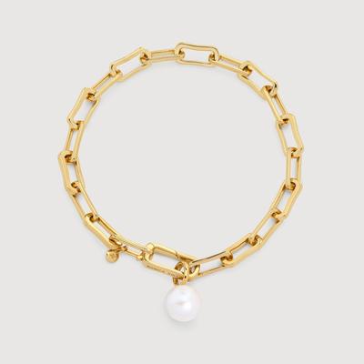 Alta Round Pearl Mini Chain Bracelet