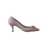 Kristall-Pumps aus floraler Spitze mit Absatz