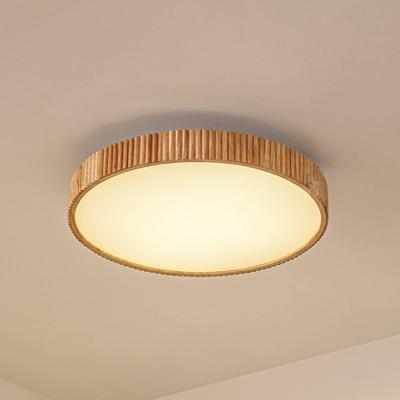 LED Deckenlampe Velua Lindby, dimmbar, Holz hell, für Wohn- / Esszimmer, Holz, Modern, LED Deckenleuchte Image