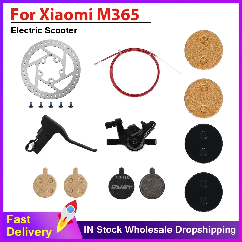 Bremssystemzubehör für Xiaomi M365 E-Scooter 110 mm Bremsscheibe / Bremsbeläge / Scheibenbremse / Bremskabel Draht / Bremsgriff Image