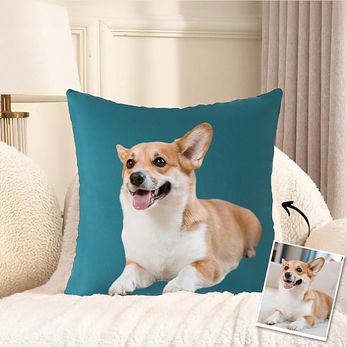 1 Stück Polyester Kissenbezug, Cartoon Klassisch Quadrat Reißverschluß Polyester Traditionell Klassisch Image