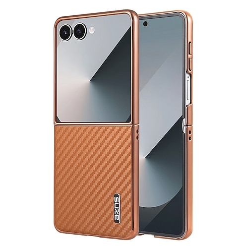 Handy Hülle Handyhüllen Für Samsung Galaxy Z Flip 7 Z Flip 6 Z Flip 5 Z Flip 4 Rückseite Stoßfest Retro TPU PU-Leder Image