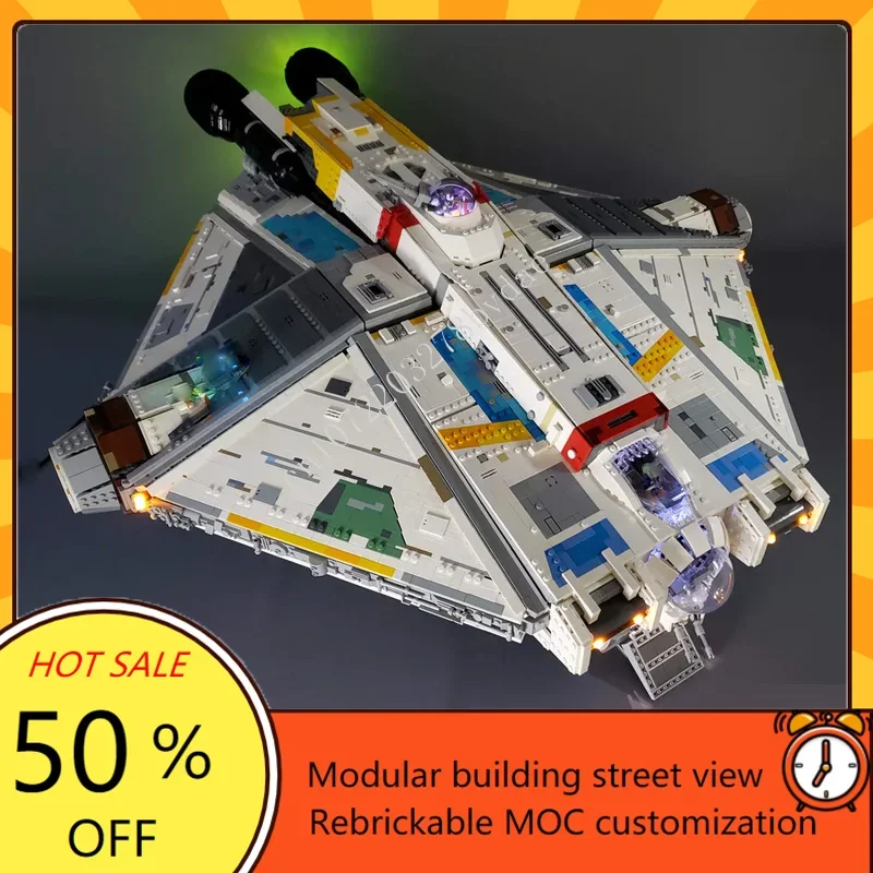 13346PCS Ghost Corellian Transport UCCS Space War Military MOC SpaceShip Schlacht Modell Benutzerdefinierte Puzzles DIY Montage Modell Spielzeug geschenk Image