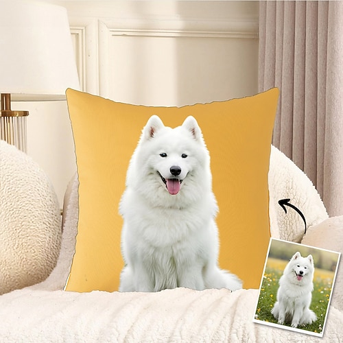 1 Stück Polyester Kissenbezug, Cartoon Klassisch Quadrat Reißverschluß Polyester Traditionell Klassisch Image