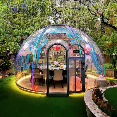 Outdoor Bubble Camping Transparent Starry Sky Dome Tent Igloo Tent Waterproof PC Dome Tent 5 years free warranty