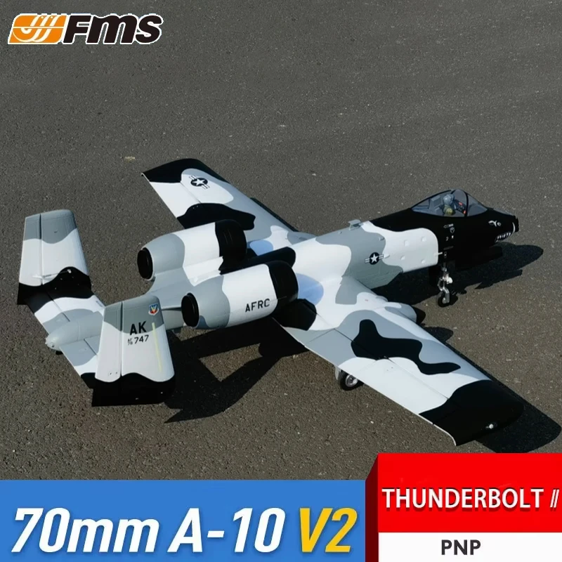 FMS RC Flugzeug 70 mm A-10 A10 PNP Warthog V2 Kanalventilator EDF Jet Twin Engine mit Gyro einzieht 6S Modell Hobby Flugzeug Flugzeug EPO