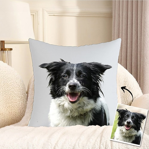 1 Stück Polyester Kissenbezug, Cartoon Klassisch Quadrat Reißverschluß Polyester Traditionell Klassisch Image