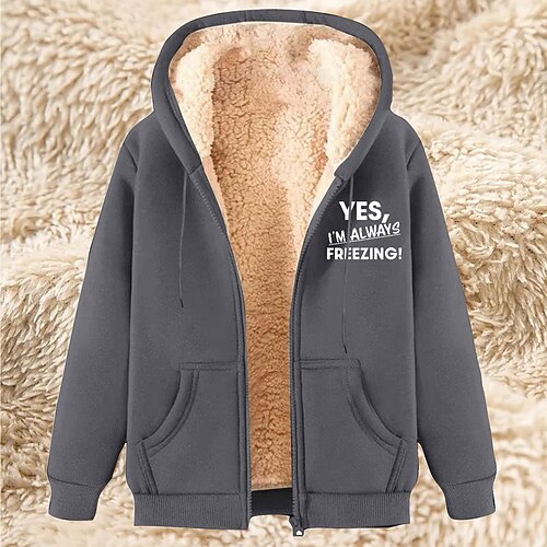 Herren Vollreißverschluss-Kapuzensweatshirt Reißverschluss Kapuzensweatshirt Fleecejacke Fleece Kapuzensweatshirt Aprikose Schwarz Rote Blau Grün Mit Kapuze Einfach Buchstabe Grafikdrucke Image