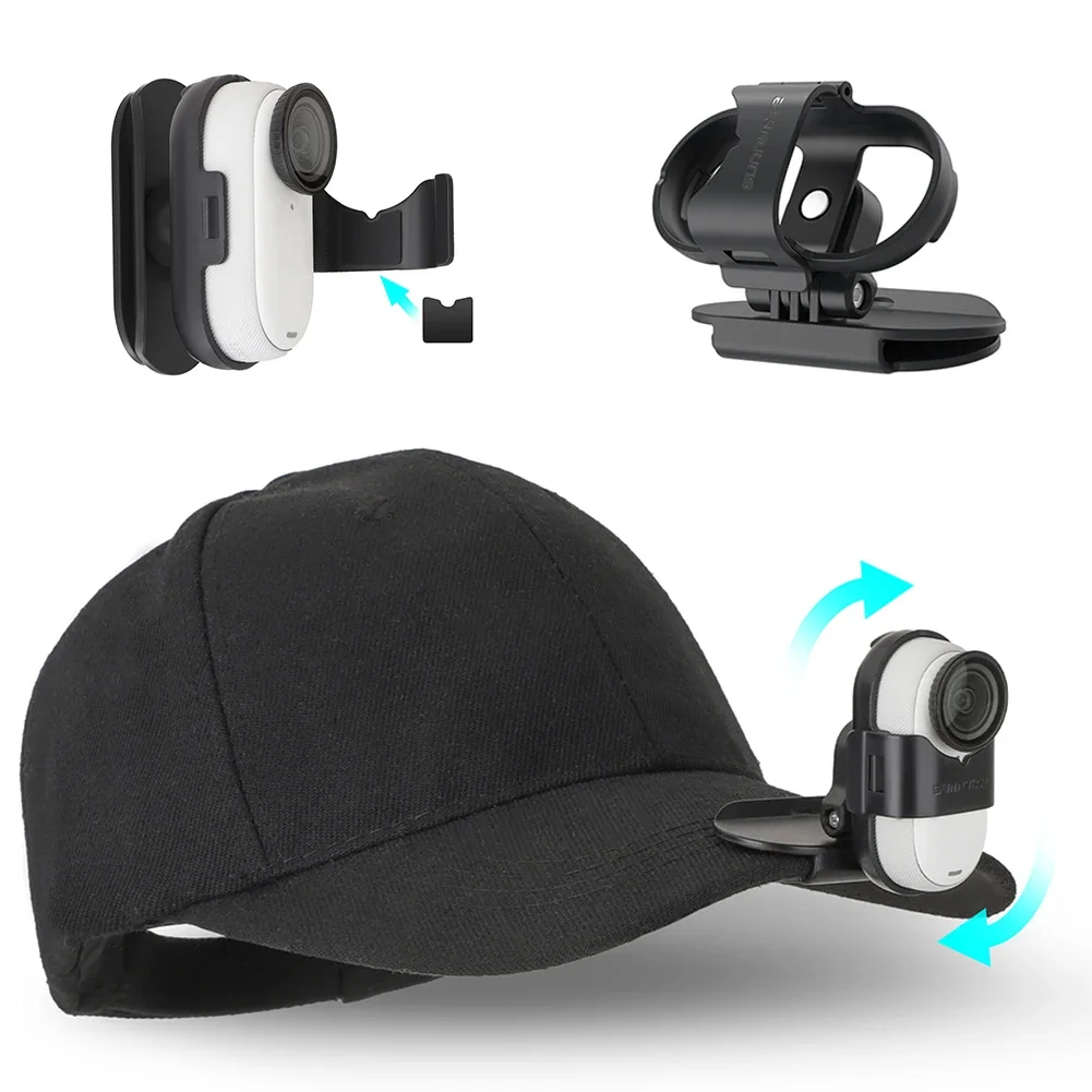 Hutclip, 360-Grad-Klemme mit fester Halterung, Kamerakappenhalter für Insta360 GO 3/GO 3S Kamerazubehör Image
