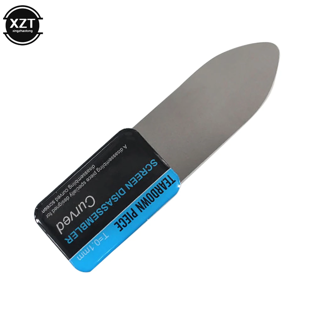 Stainless Steel Mobile Phone Curved LCD Screen Spudger Opening Pry Card Tools Ultra Thin Flexible Mobile Phone Disassemble Tools