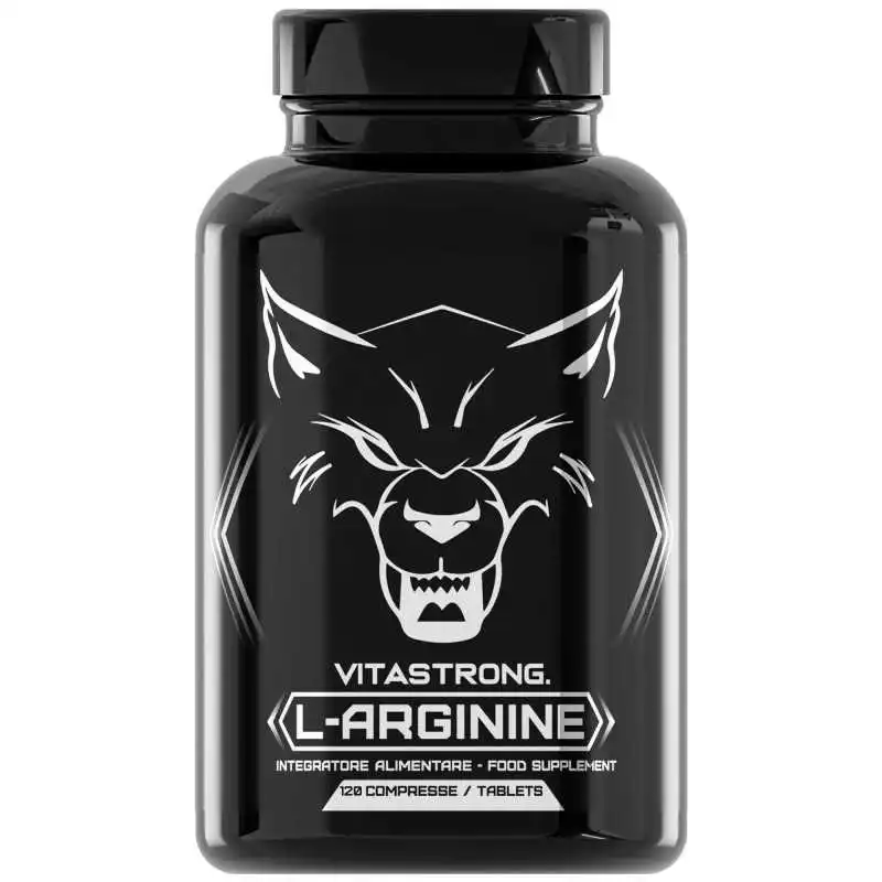 Arginin 4500 mg + Vitamin B6 Vitastrong, 120 Tabletten L-Arginine HCL High Dosage Kyowa Qualität, L Arginin reines Pulver mit Vit B6, Pre-Workout-Ergänzung nach dem Training Gluten-keine GMOs Image