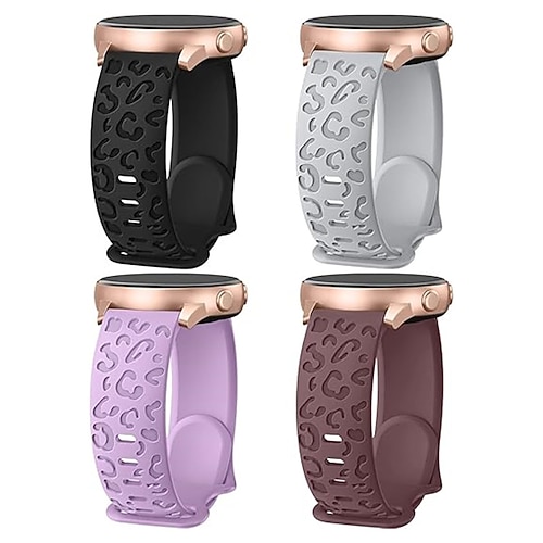 4 Packung Uhrenarmband für Garmin Samsung Amazfit Polar Anfahrt S42 / S40 / S12 GTS 4,4mini, 3,2,2mini, 2e, GTR 42mm, Bip U Pro, U, 3 Pro, 3, S lite, S, lite Watch 8/7/6/5/4 40/44mm, Watch 6 Classic Image