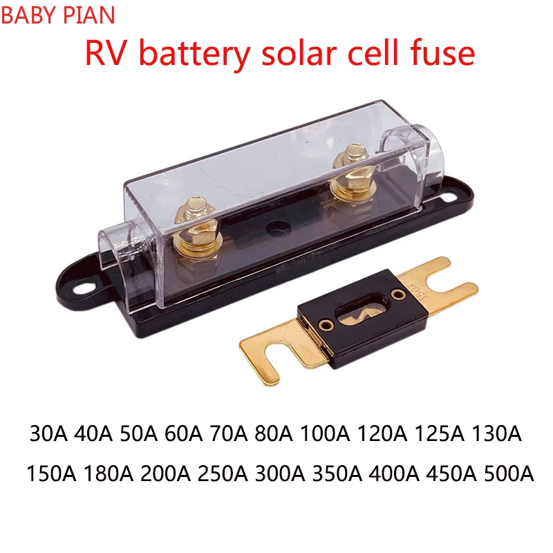 50A 80A 100A 120A 150A 200A 250A 300A 350AH 400A Gabel-bolzen Typ Auto Sicherung Gebläse RV Retrofit hohe Strom Sicherung Solarzelle Sicherung Image