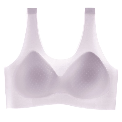 Damen Sport-BH Yoga Top Rundausschnitt Hautfreundlich Leichte Kleidung Atmungsaktiv Ärmellos Sport Einfarbig Oberteil Für Fitnesstraining Laufen Fitness Klassische Passform Sportkleidung Image