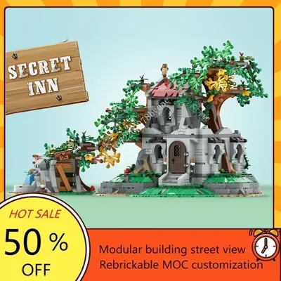 1751PCS MOC Mittelalterliche Burg The Secret Inn Wald Schloss Benutzerdefinierte Puzzles Technologie DIY Kreative Pädagogische Montage Spielzeug Geschenk Image