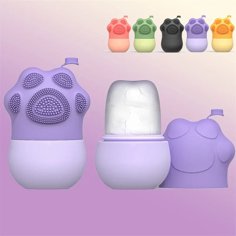 Eis Gesichts Roller Silikon Eis Trays Auge Gesicht Massager Nette Katze Klaue Geformt Eis Ball Schönheit Hautpflege Hebe Konturierung Werkzeuge Image