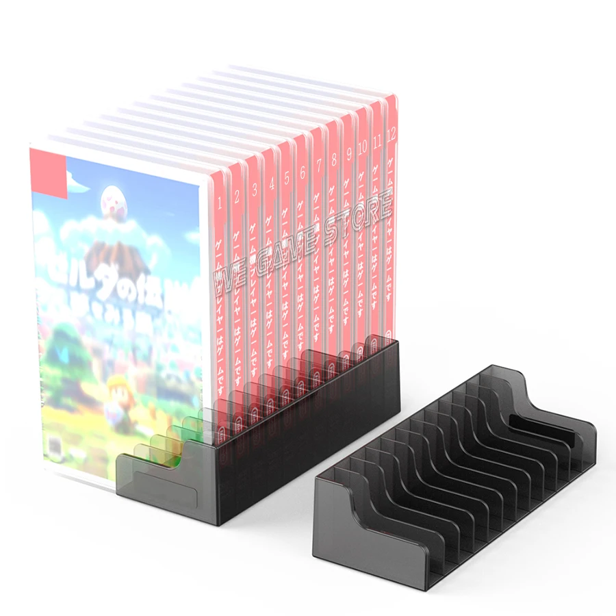 For Nintendo Switch OLED 12 Pieces Game Card Box Storage Stand Disk Case Holder Nintendo Switch & Lite Gaming SD Cards Case