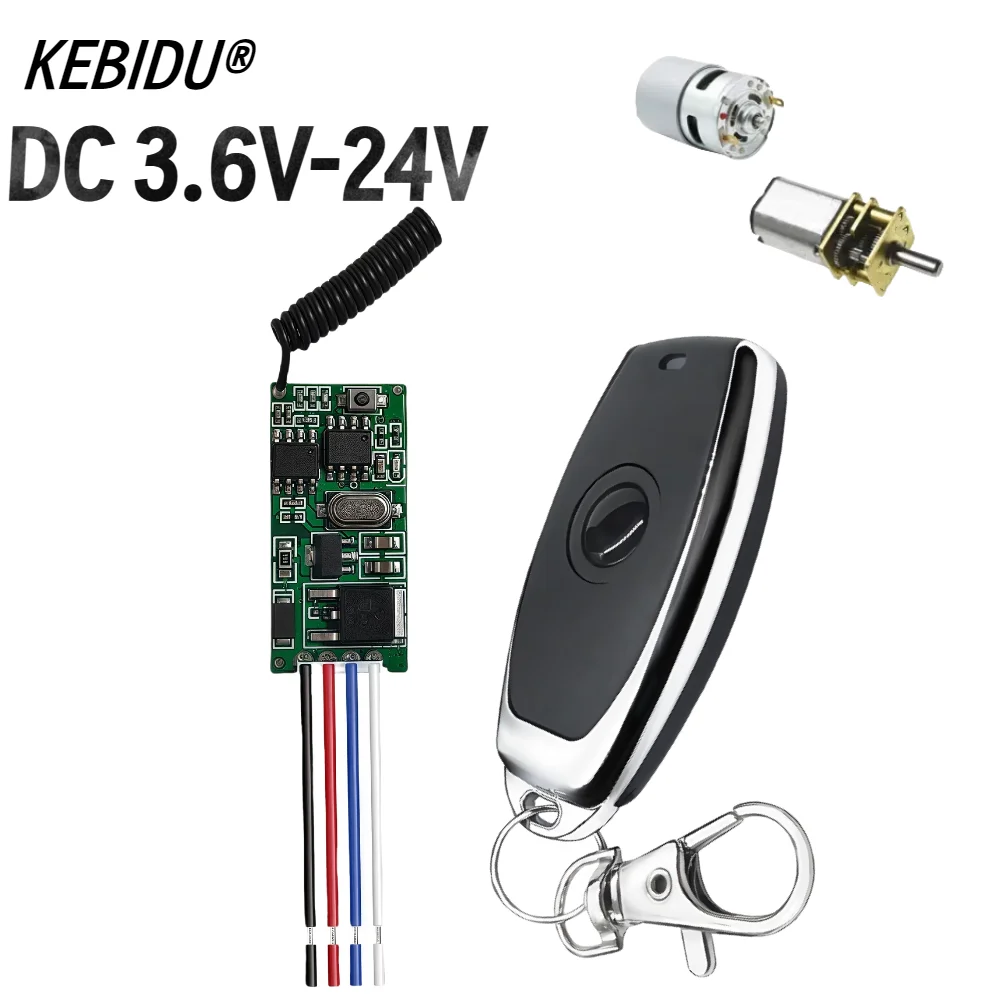 KEBIDU 433mhz DC 12V 3,6V 5V 9V 24V Mini Relais Drahtlose RF Fernbedienung schalter LED Lampe Controller Micro Empfänger Sender Image