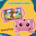 Tablet per bambini da 7 pollici Android 12, 2 GB di RAM 32 GB di ROM, app IWAWA, WiFi, batteria da 3000 MAH, doppia fotocamera, software regalo per bambini ﻿