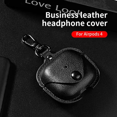 Für AirPods Pro 3 Fall Retro Leder PU Kopfhörer Fällen Für Apple AirPods Pro 3 3rd Pro3 Generation 2025 abdeckung Hülse Mit Haken Image