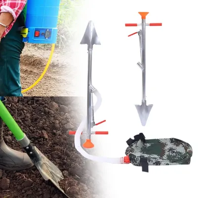 Fertilizer Sprayer Iron Agricultural Backpack Corn Fertilizer Manual Gardening Tool for Fruit Trees Farm Garden Corn Vegetables