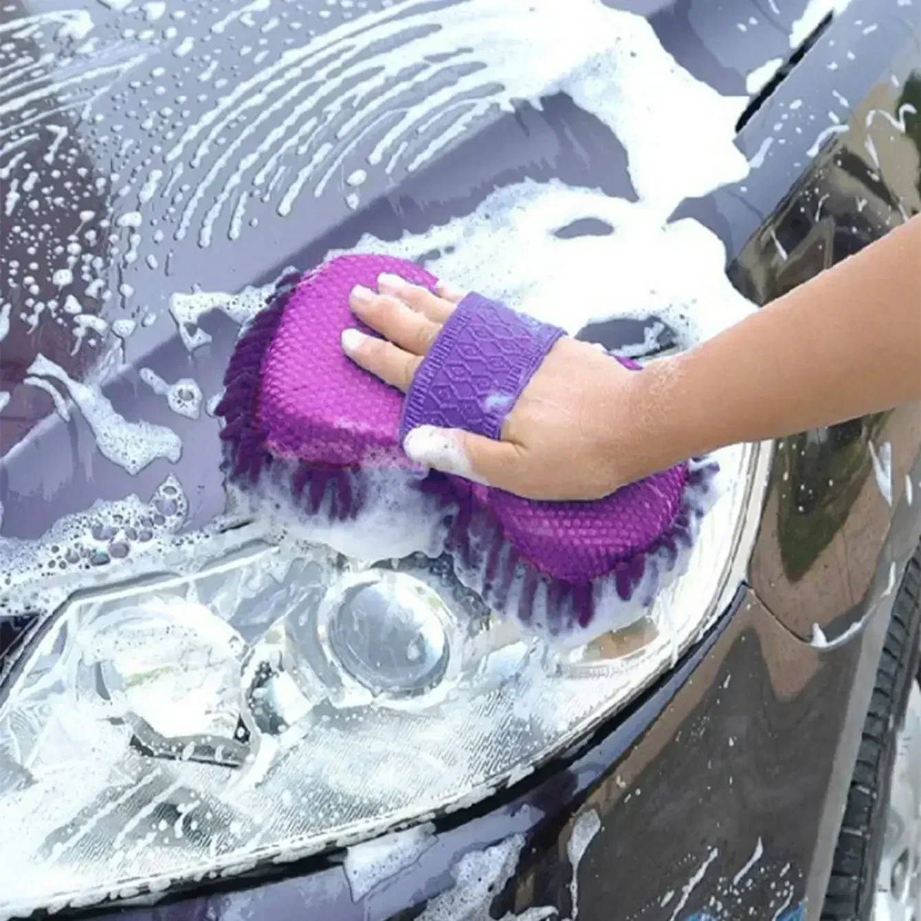 Auto Waschen Schwamm Pinsel Weiche Chenille Mikrofaser Waschen Pinsel Auto Körper Reinigung Wasser Absorbieren Pinsel Detaillierung Waschmaschine Image